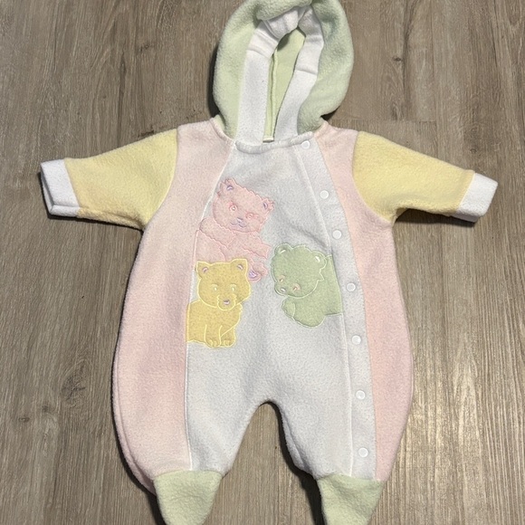 Pastel Hooded Baby Onesie - Picture 1 of 2